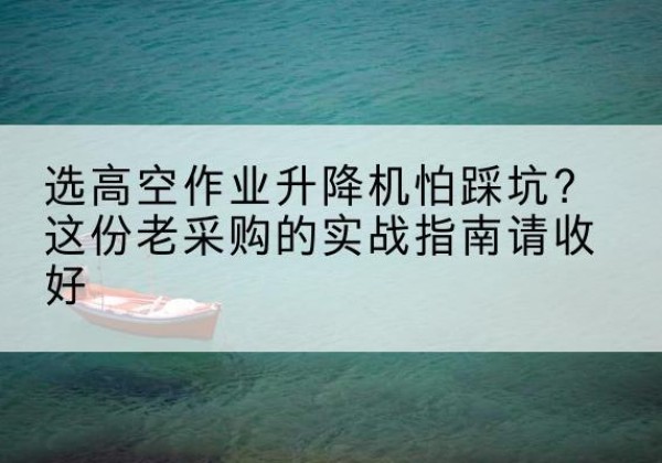 绥宁高空作业升降机厂家推荐-选高空作业升降机怕踩坑？这份老采购的实战指南请收好